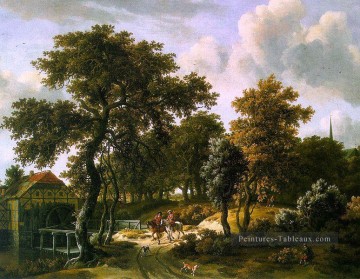 Les voyageurs Meindert Hobbema Peinture à l'huile